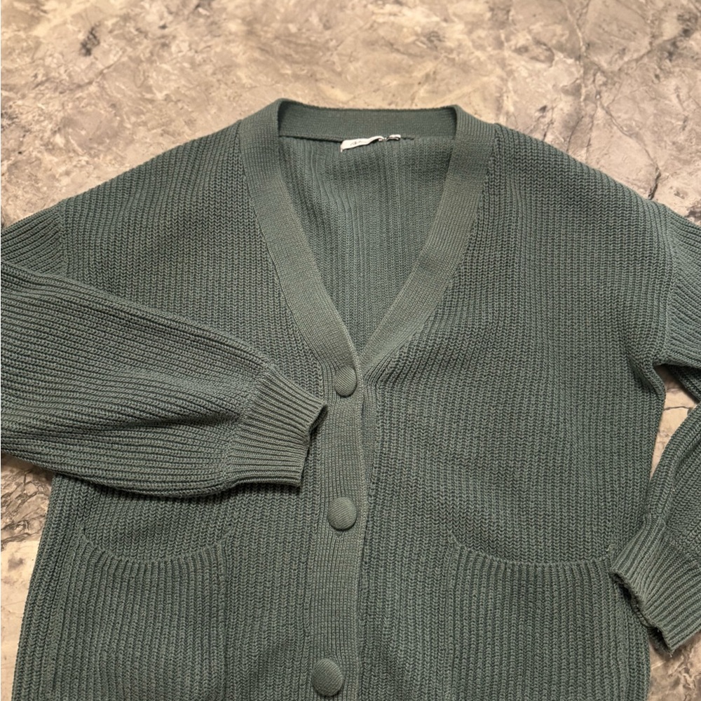 Reitmans Sage/Teal Cardigan Sweater
